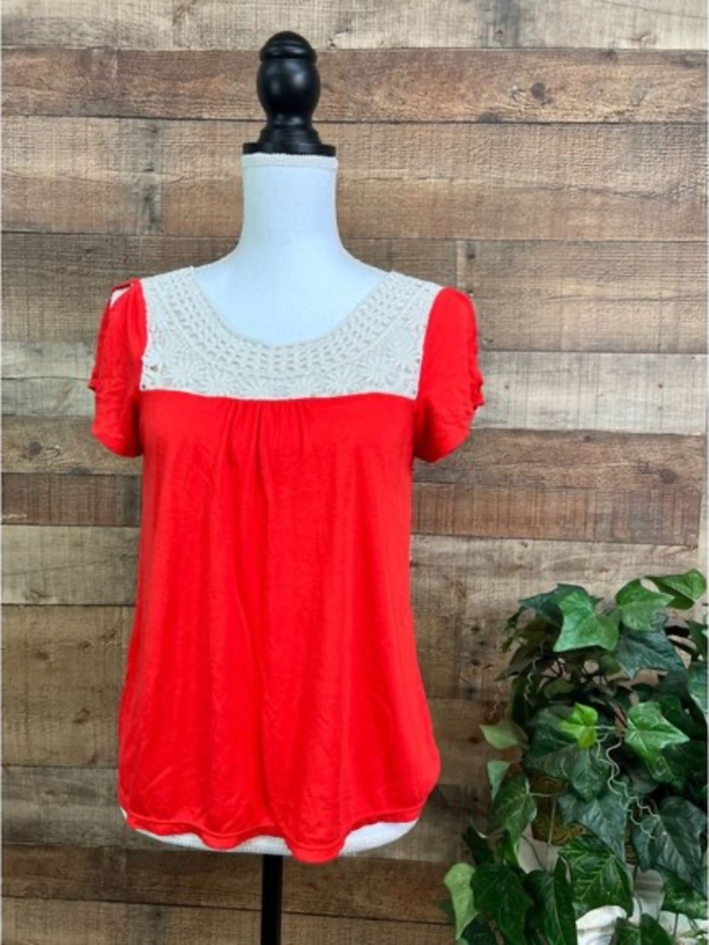 Juniors Size Small Orange American Eagle Outfitters Blouse